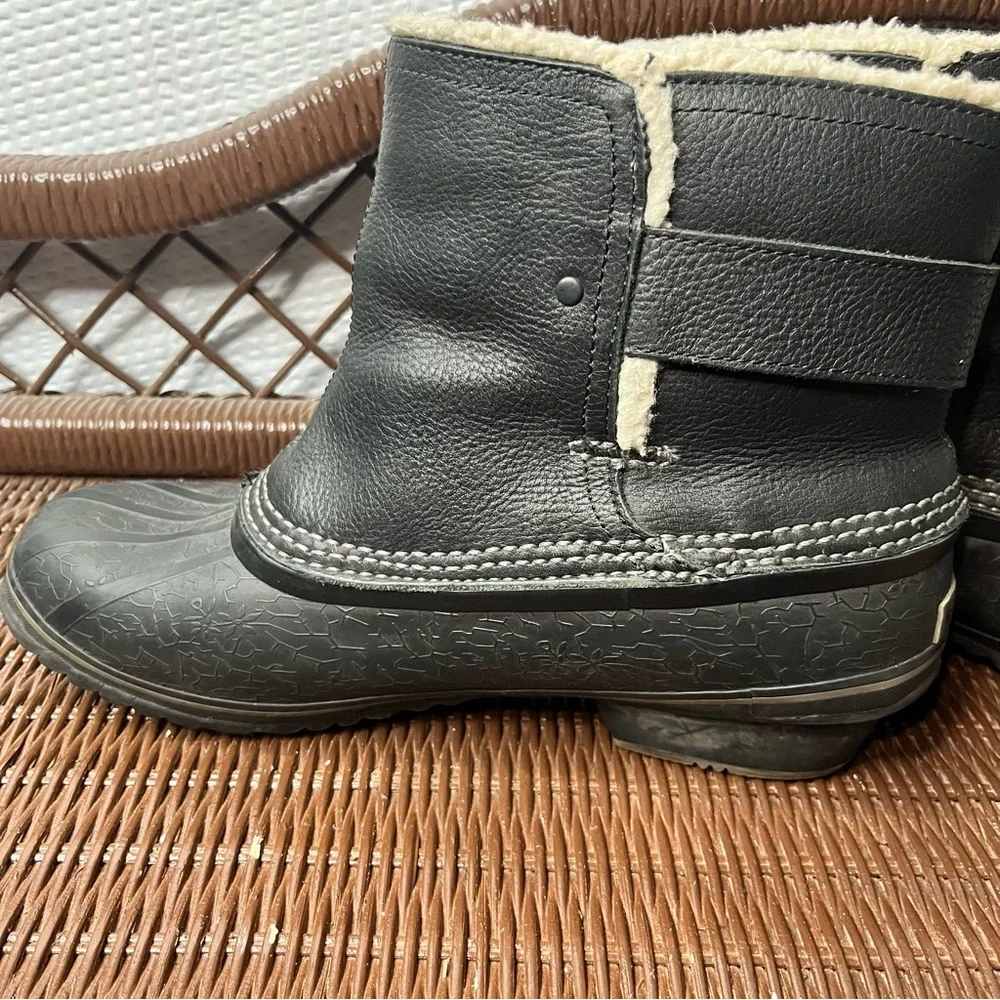 Sorel Snow/Mud Rubber-Leather adjustable Boots Size 12